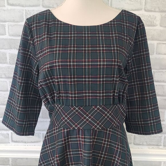 Hell Bunny Vixen Plaid Retro Rockabilly Swing Dress Tartan NEW 3XL Plus Size - Picture 9 of 10